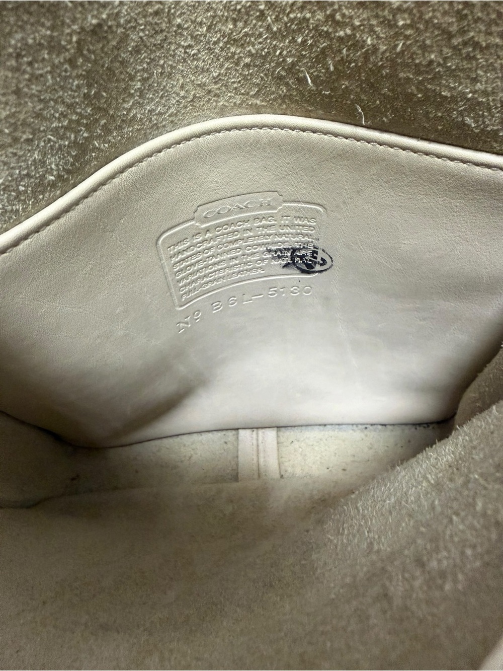 Coach Solid Tan Leather Crossbody Handbag - Picture 6 of 8